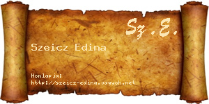 Szeicz Edina névjegykártya