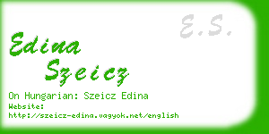 edina szeicz business card